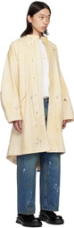 Helmut Lang Off-White Painted Denim Coat