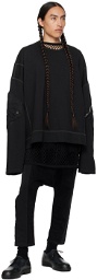 NICOLAS ANDREAS TARALIS Black Oversized Sweatshirt