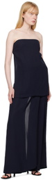 St. Agni Navy Strapless Buckle Back Tank Top