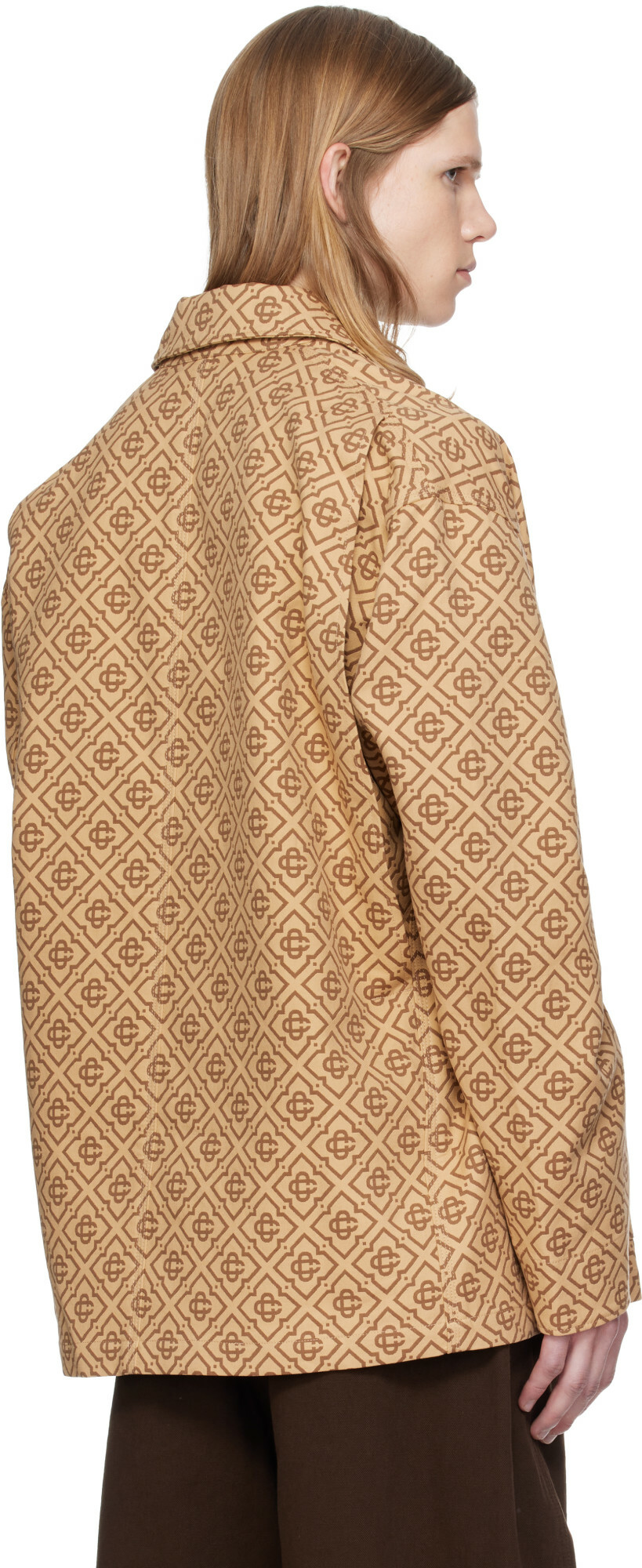 Casablanca Beige Monogram Workwear Jacket