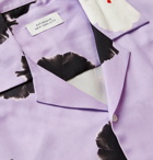 Saturdays NYC - Marco Camp-Collar Floral-Print Lyocell Shirt - Purple