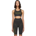 Fendi Grey Logo Sport Bra