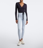 Norba Ribbed-knit wrap top