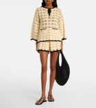 Zimmermann Aster crochet cotton shorts