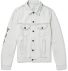 Off-White - Slim-Fit Logo-Print Denim Jacket - Blue