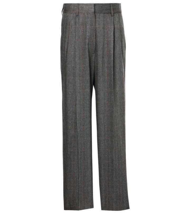 Photo: Blazé Milano High-rise silk straight pants