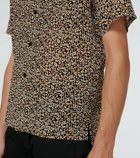 Saint Laurent - Short-sleeved leopard-print silk shirt