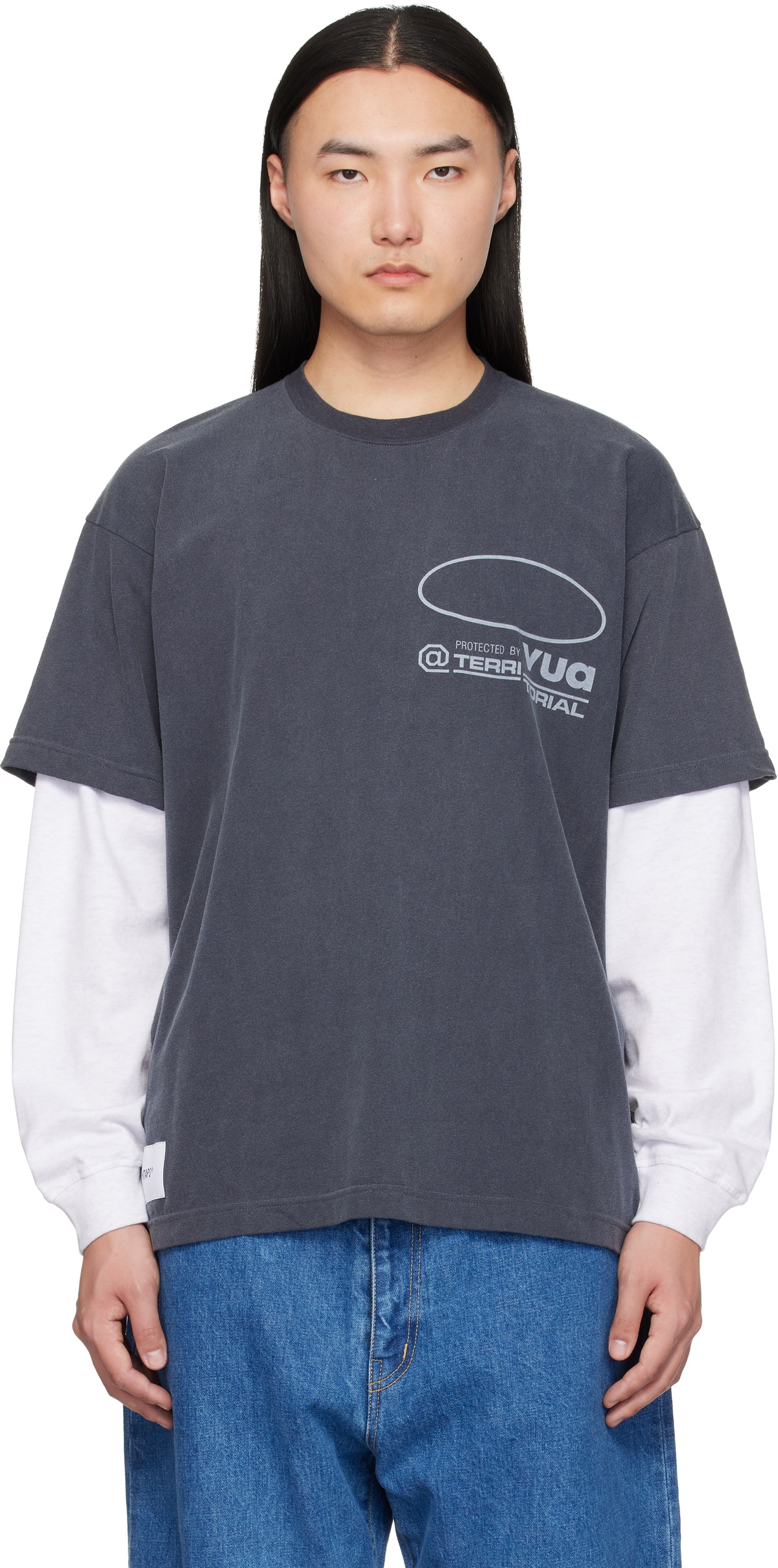 WTAPS Gray SLDR Long Sleeve T-shirt WTAPS
