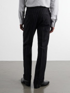 TOM FORD - Straight-Leg Pinstriped Wool-Twill Suit Trousers - Black