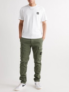 Stone Island - Logo-Appliquéd Cotton-Jersey T-Shirt - White