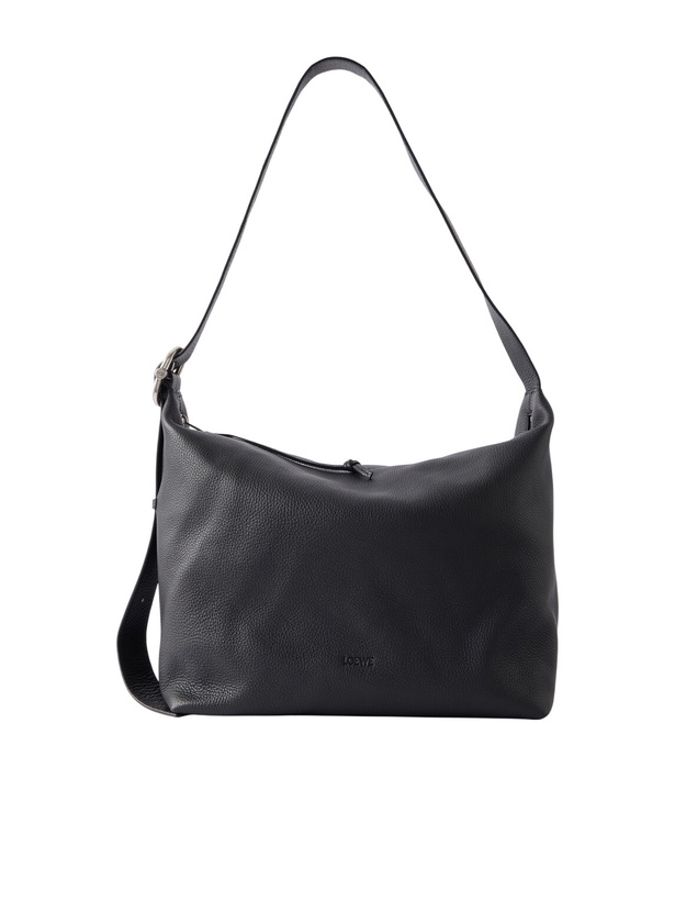 Photo: LOEWE - Loop Logo-Debossed Leather Messenger Bag