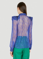 Extreme Shoulder Lace Shirt in Blue