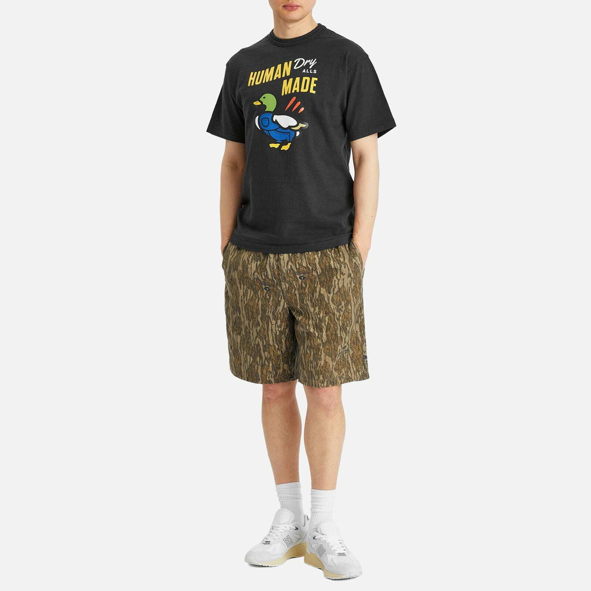 Human Made Men's Duck Overalls T-Shirt in Black Human Made