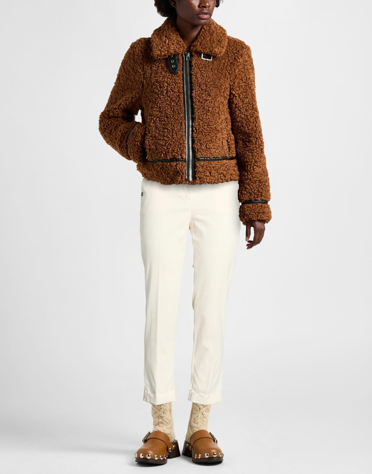 Manila Grace Womens Pants Cream