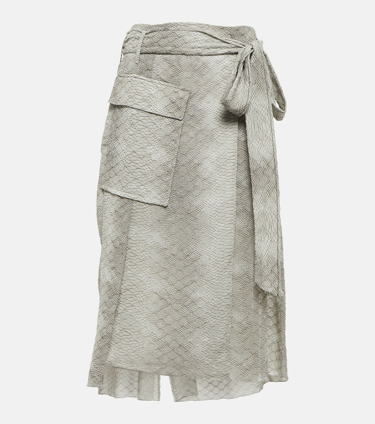 スカート Victoria Beckham Sand-coloured pinstriped wrap skirt Victoria Beckham Women's Sand-colou Pinstriped Wrap Skirt