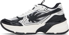 Palm Angels Black & White PA 4 Leather Sneakers