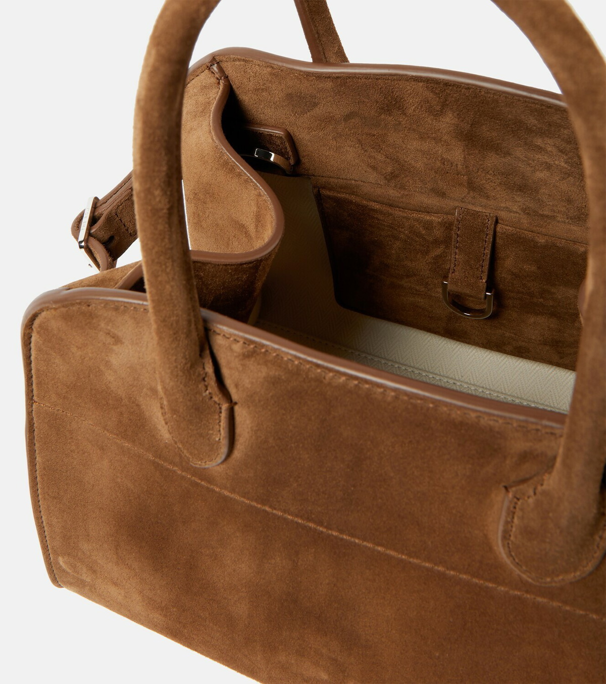 The Row Soft Margaux 10 suede tote bag The Row