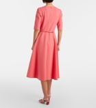 Oscar de la Renta Belted wool-blend midi dress
