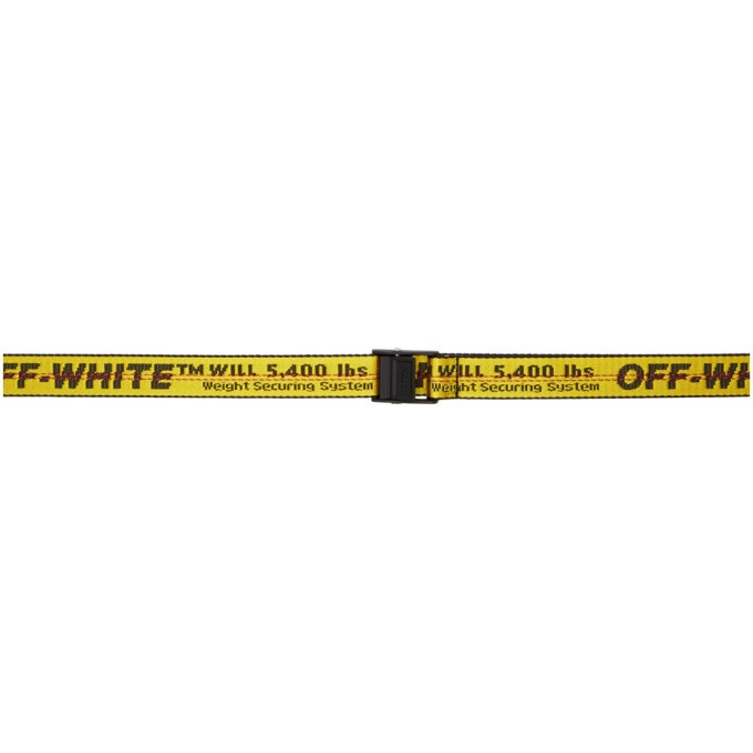 Off-White Yellow Mini Classic Industrial Belt Off-White