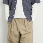 BEAMS Men's New Wide Pleated Chino in Beige