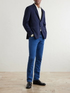 Canali - Kei Wool-Basketweave Blazer - Blue