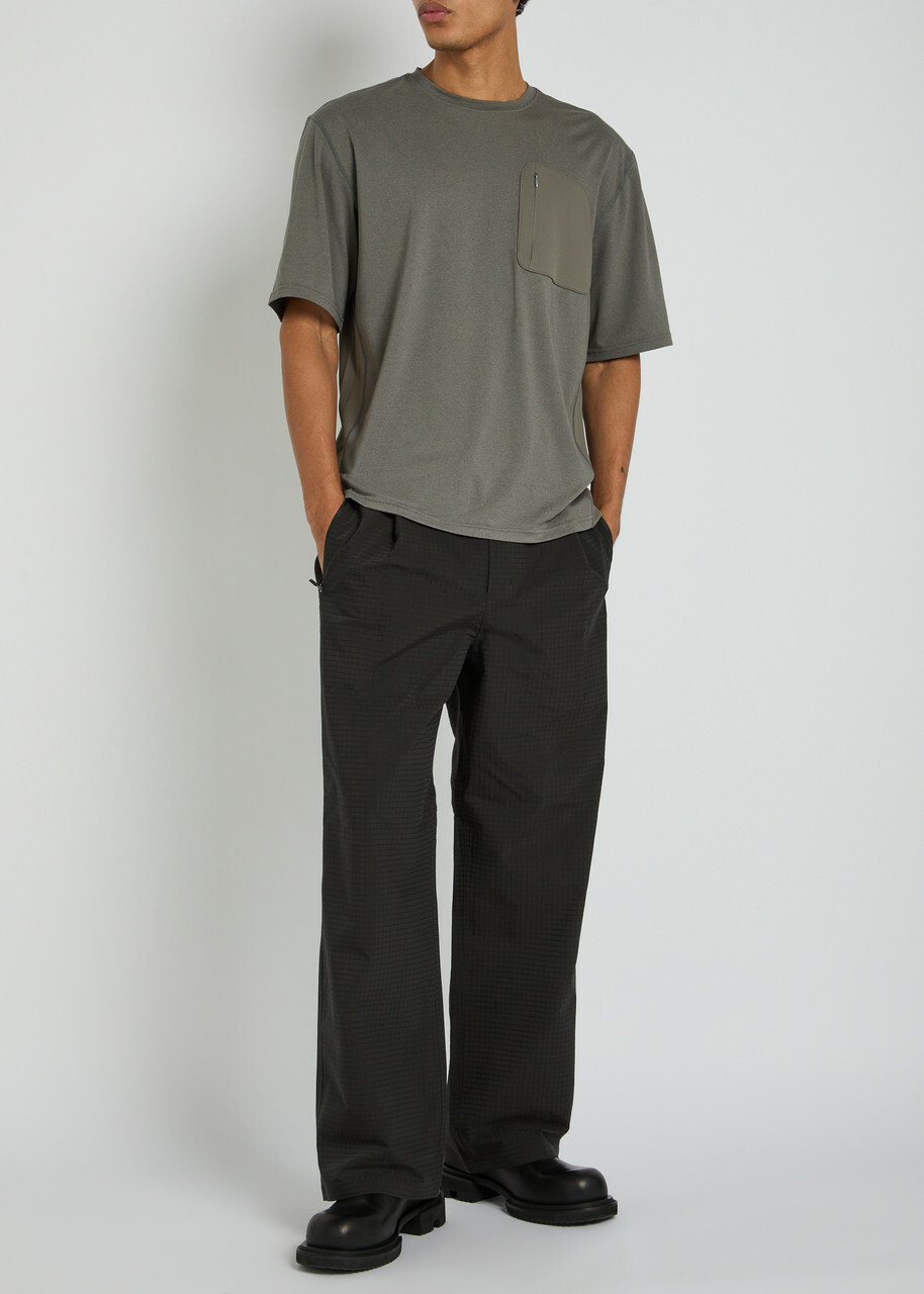Hiking Patrol Panelled Stretch-jersey T-shirt Grey