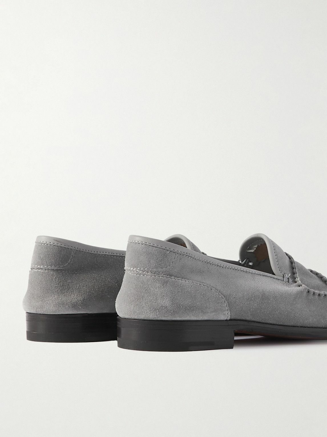 雑誌掲載 JOHN LOBB Bath スエード ローファー 7 グレージュ 雑誌掲載