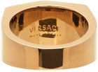 Versace Gold Logo Debossed Ring