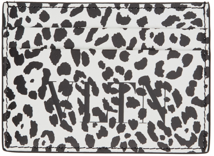 Photo: Valentino Garavani White & Black Leopard 'VLTN' Card Holder