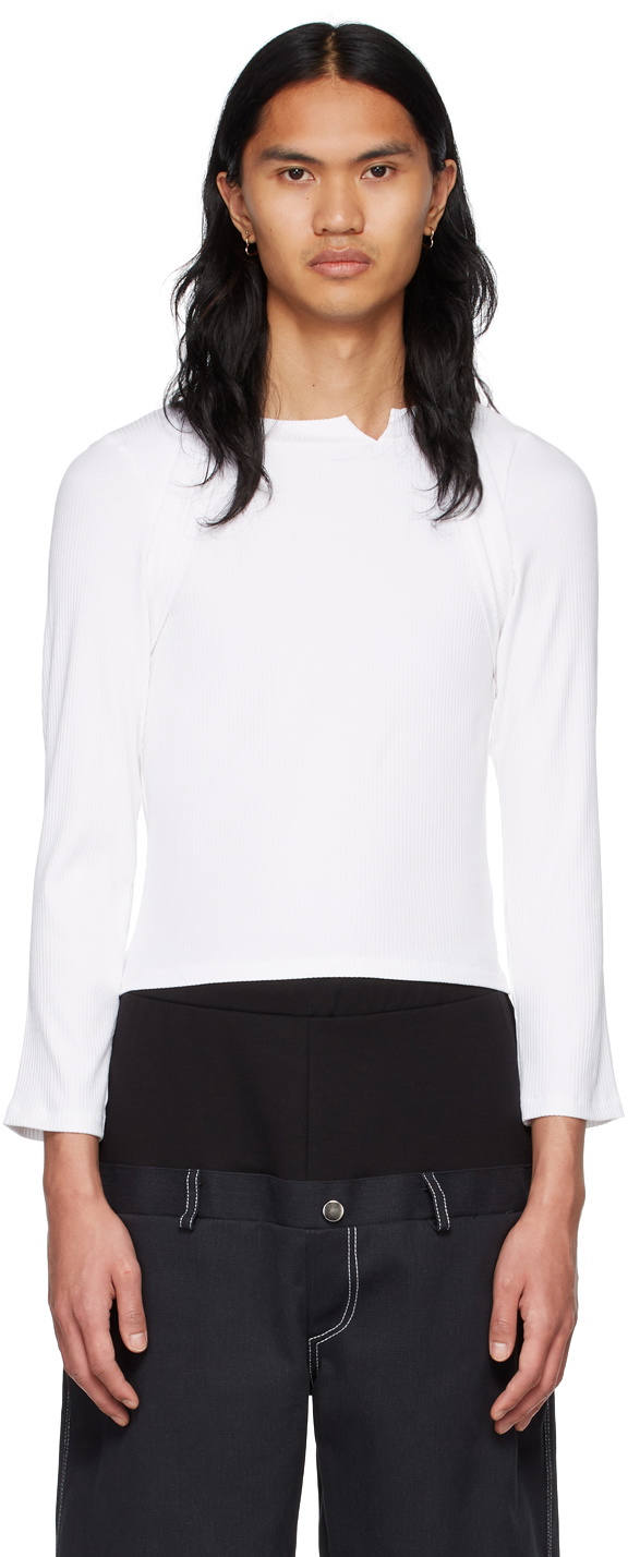 White Viscose T-Shirt by SPENCER BADU on Sale