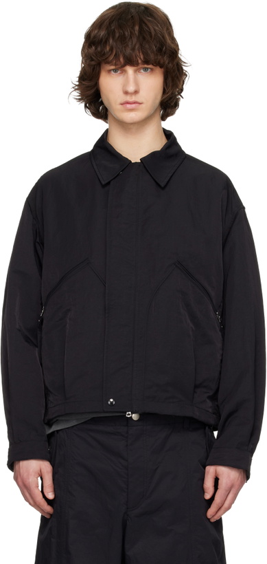 Photo: Solid Homme Black Nylon Military Blouson Jacket