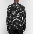 TAKAHIROMIYASHITA TheSoloist. - Black Slim-Fit Metal-Tipped Printed Wool-Satin Suit Jacket - Men - Black