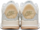 Nike Jordan White Air Jordan 3 Retro Craft Sneakers