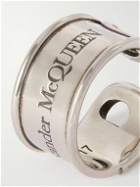 Alexander McQueen - Safety Pin Logo-Engraved Silver-Tone Ring - Silver