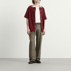 Drôle de Monsieur Men's Monogram Shirt in Wine