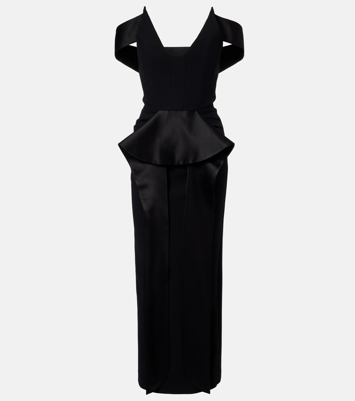 Maticevski Barrier off-shoulder satin midi dress