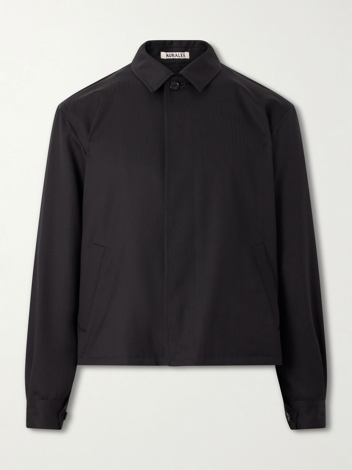 Auralee - Herringbone Wool Blouson - Black