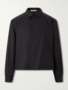 Auralee - Herringbone Wool Blouson - Black