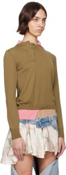 ALL-IN Beige & Pink Double Polo