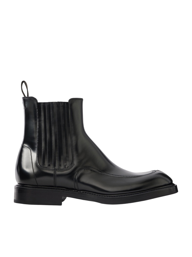 Photo: Dolce&Gabbana - Patent-Leather Chelsea Boots - Black