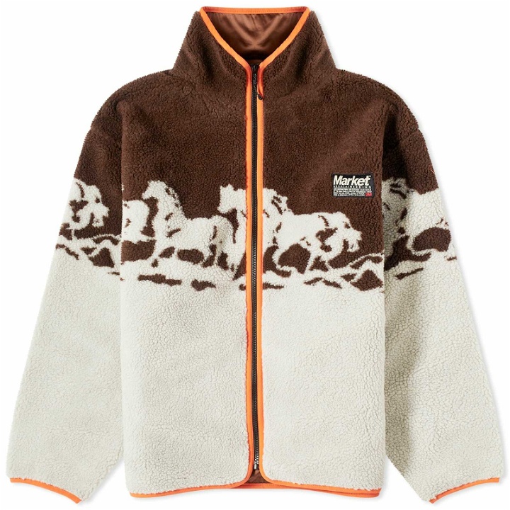 Photo: MARKET Men's Sequoia Polar Fleece Jacket in Multi