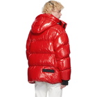 Moncler Grenoble Red Down Verrand Puffer Jacket