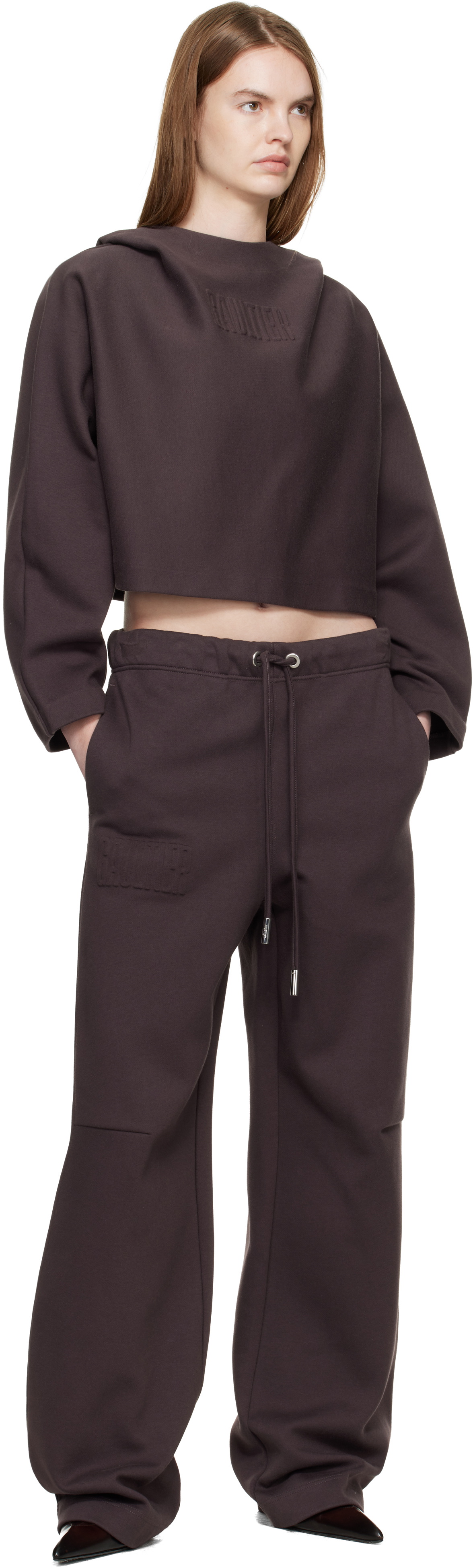 Jean Paul Gaultier Brown 'The Embossed Gaultier' Hoodie