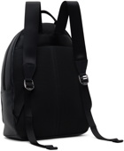 Lacoste Black Faux-Leather Backpack