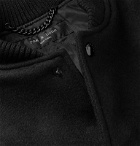 rag & bone - Boulder Leather and Wool-Blend Bomber Jacket - Black