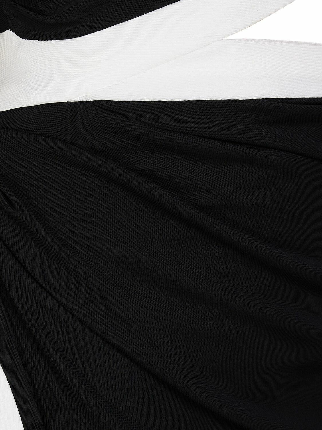 BALMAIN - Asymmetric Long Jersey Slit Dress