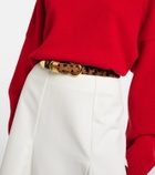Déhanche Hollyhock leopard-print calf hair belt