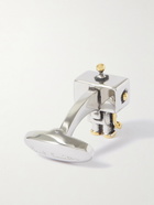 Paul Smith - Logo-Engraved Silver and Gold-Tone Crystal Cufflinks