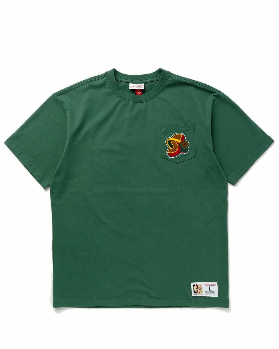 Photo: Mitchell & Ness Nba Premium Pocket Tee Seattle Supersonics Green - Mens - Shortsleeves/Team Tees