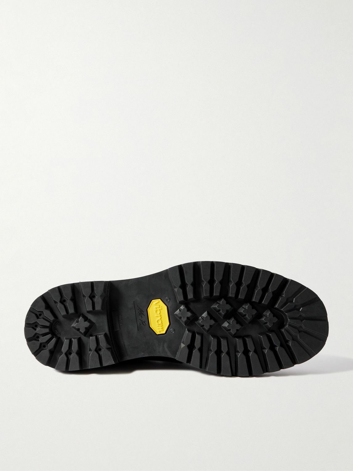 Mr P. - Suede-Trimmed Leather Hiking Derby Shoes - Black